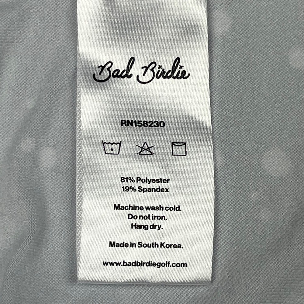 Bad Birdie Excellent Quarter Zip Pullover Womens Large Gray Splatter Print Golf - Picture 12 of 12